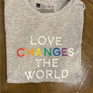 Target Kids Gray Tee with Rainbow 'CHANGES' Lettering